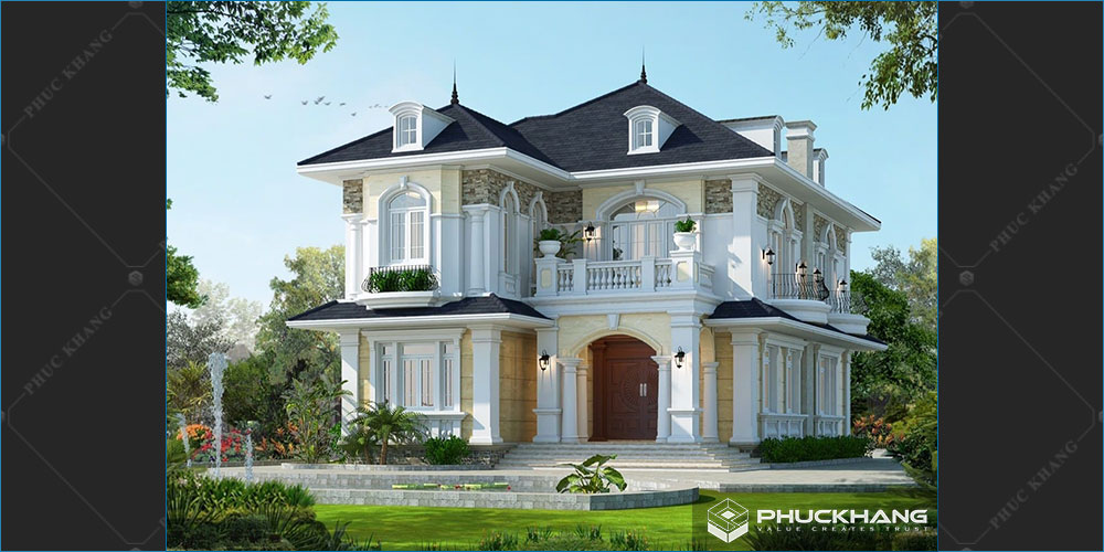 biệt thự mái thái 2 tầng