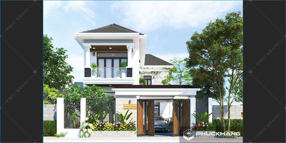 biệt thự 2 tầng mái thái
