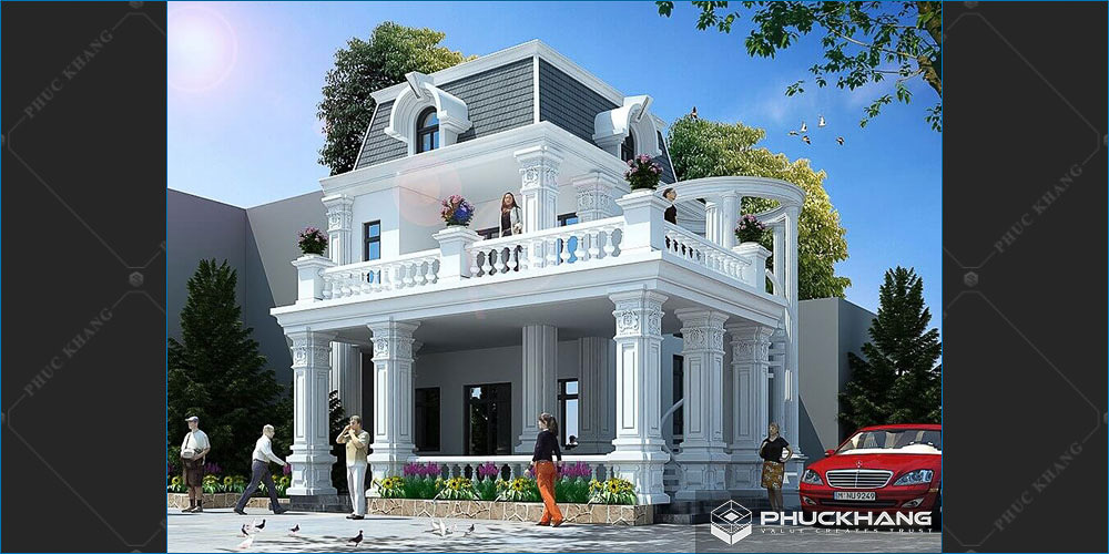 biệt thự tân cổ điển 2 tầng