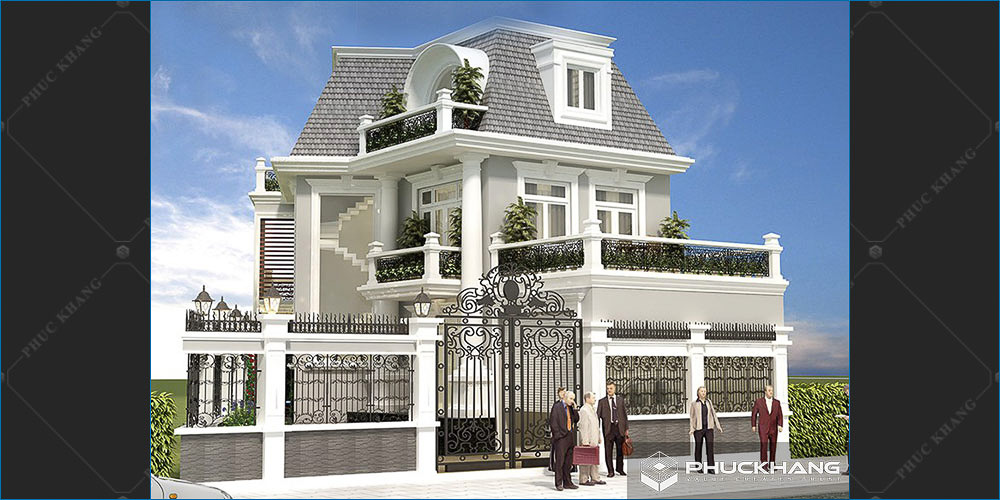 biệt thự tân cổ điển 2 tầng