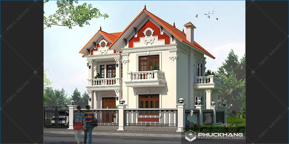 biệt thự tân cổ điển 2 tầng