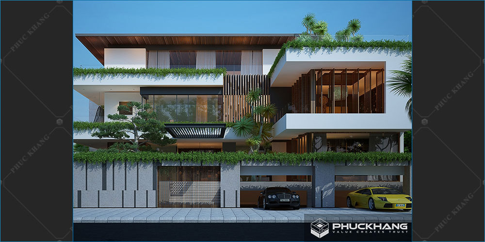 biệt thự 3 tầng hiện đại