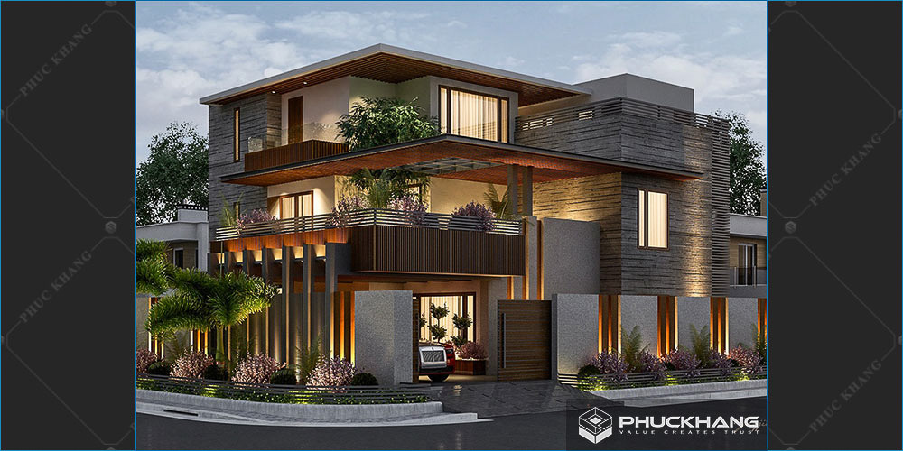 biệt thự 3 tầng hiện đại