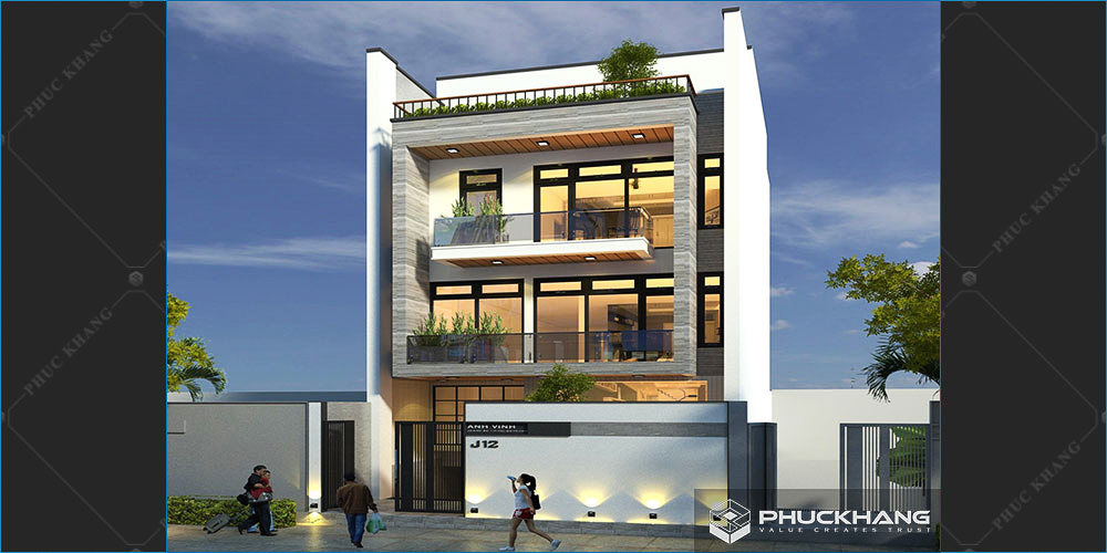 mẫu biệt thự 3 tầng hiện đại