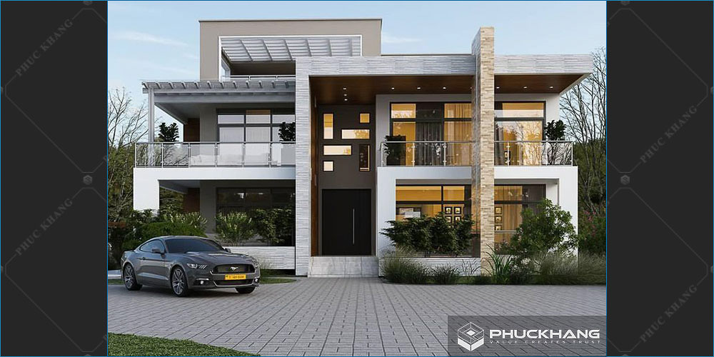 mẫu biệt thự 3 tầng hiện đại