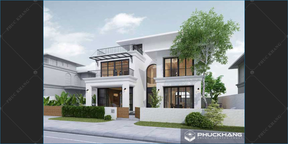 mẫu biệt thự nhà vườn 2 tầng