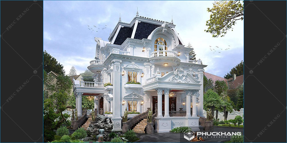 biệt thự sân vườn 3 tầng