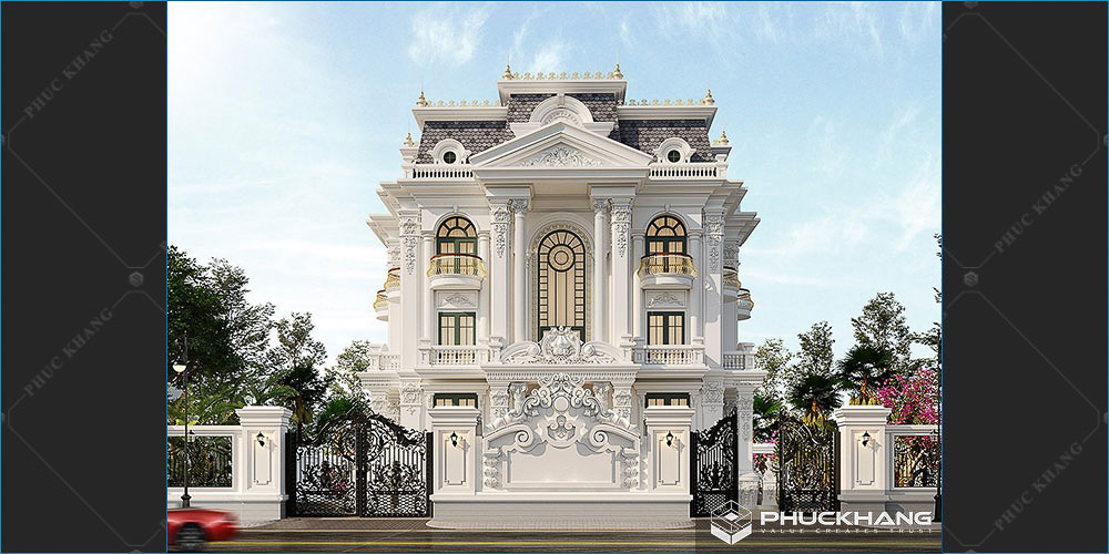 biệt thự sân vườn 3 tầng