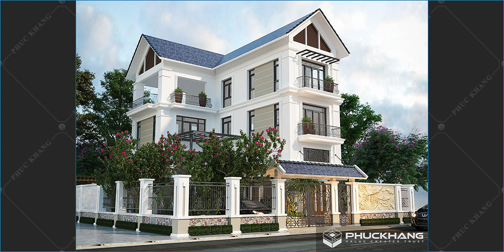 biệt thự sân vườn 3 tầng