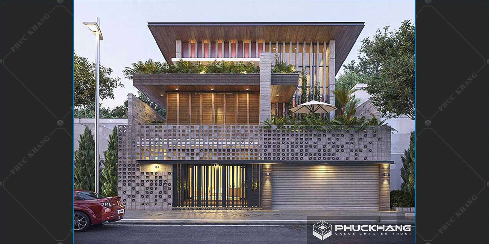 biệt thự sân vườn 3 tầng