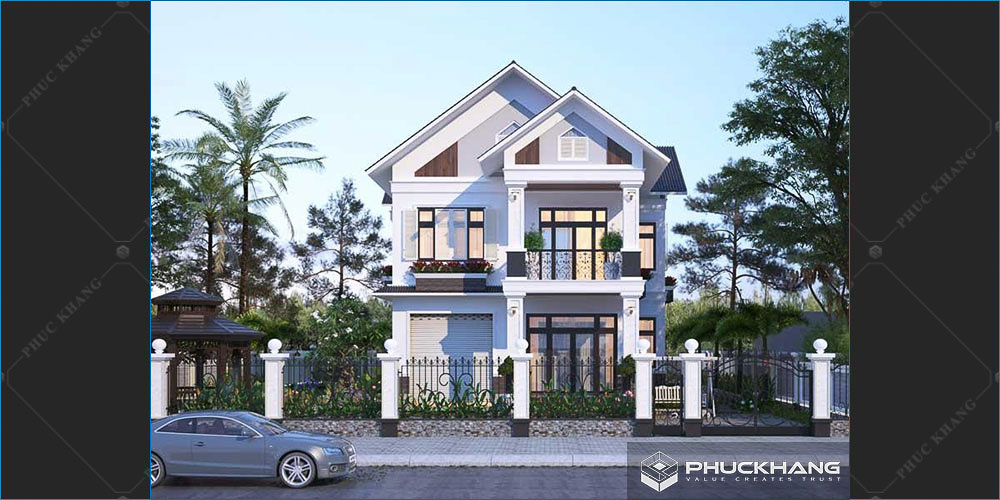 biệt thự sân vườn 3 tầng