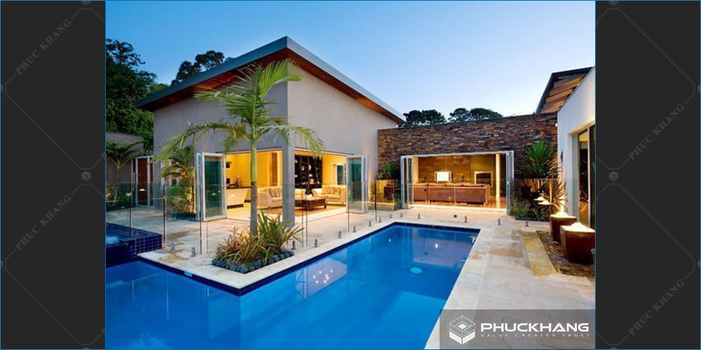 mẫu biệt thự nhà vườn có bể bơi