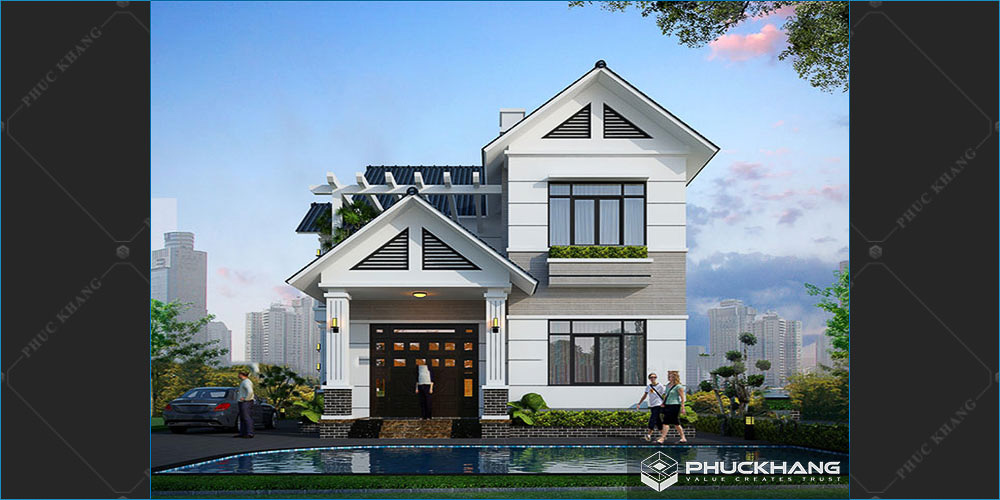 biệt thự mái thái sân vườn