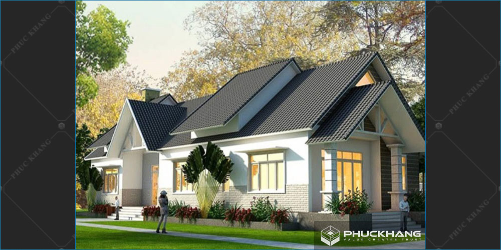 biệt thự mái thái sân vườn