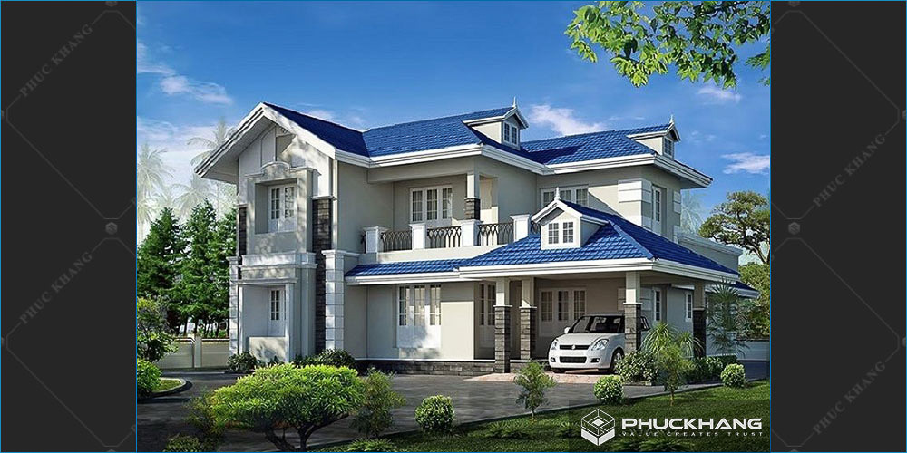 biệt thự mái thái sân vườn