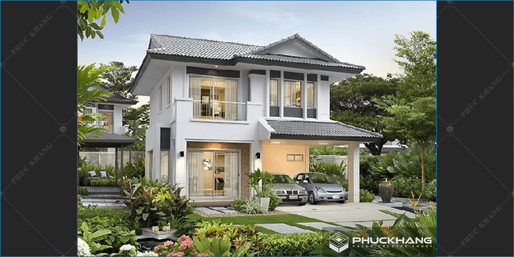 biệt thự mái thái sân vườn