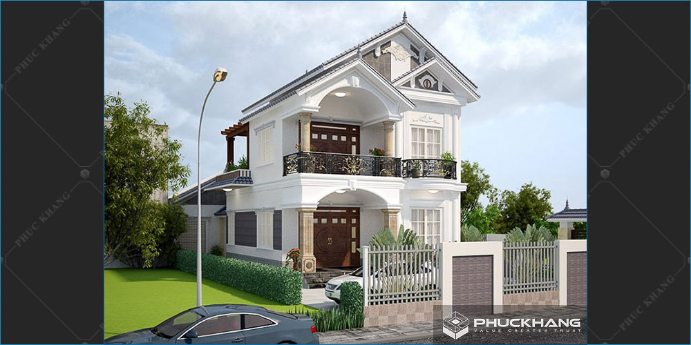 biệt thự mái thái sân vườn