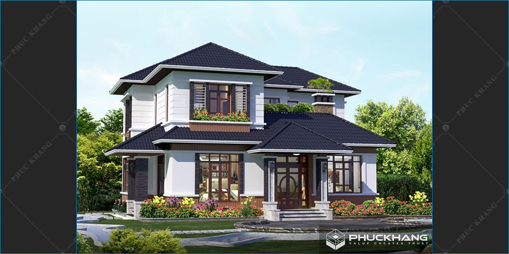 biệt thự mái thái sân vườn