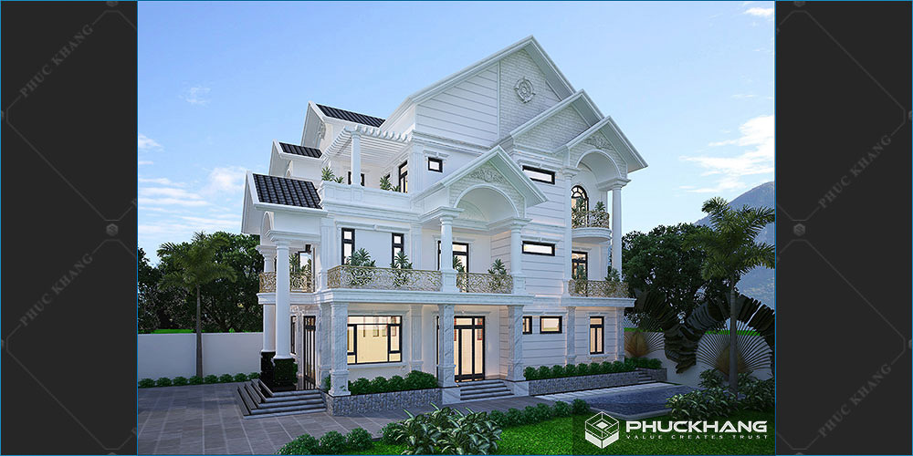 biệt thự mái thái sân vườn