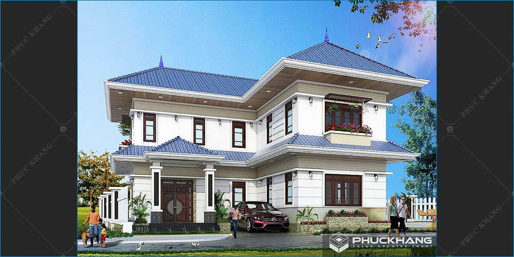 biệt thự mái thái sân vườn