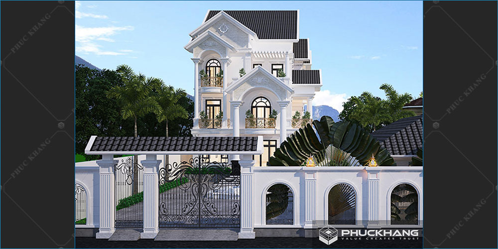 biệt thự mái thái sân vườn