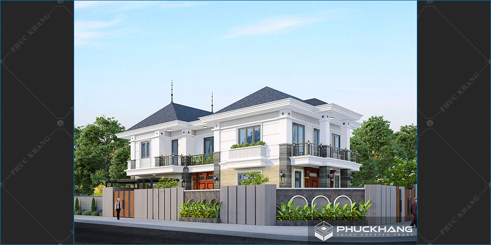 biệt thự 2 tầng tân cổ điển