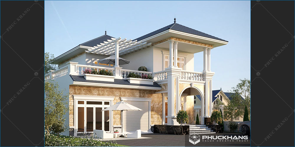 biệt thự 2 tầng tân cổ điển