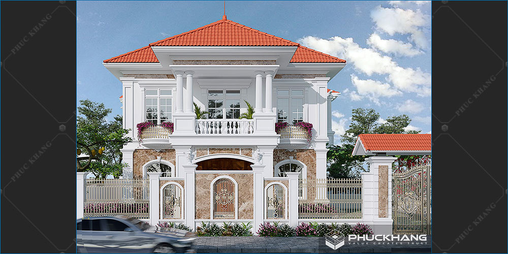 biệt thự 2 tầng tân cổ điển