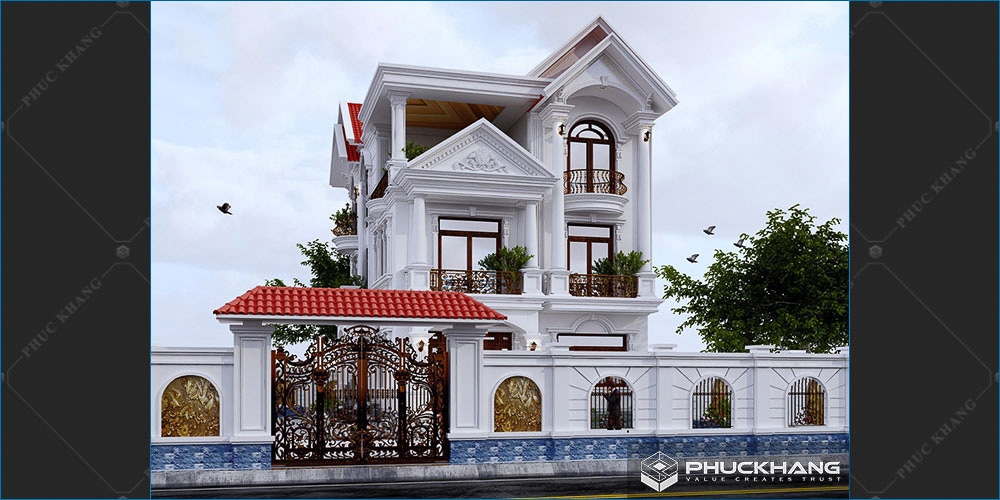 biệt thự 3 tầng tân cổ điển