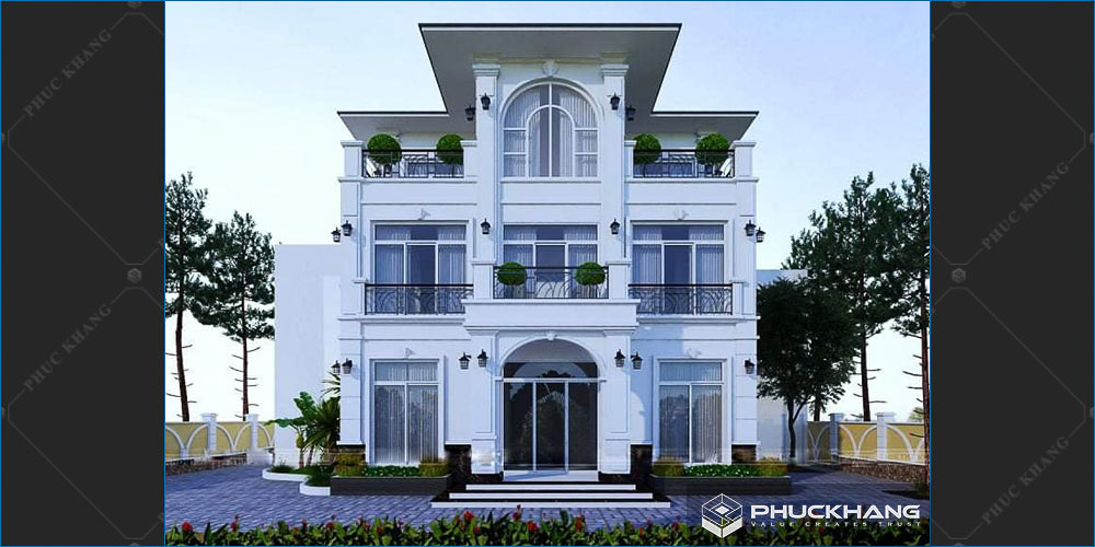 biệt thự 3 tầng tân cổ điển