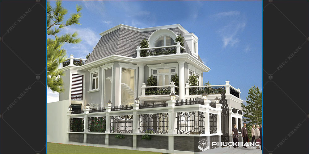 biệt thự 3 tầng tân cổ điển