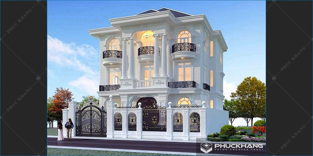 biệt thự 3 tầng tân cổ điển