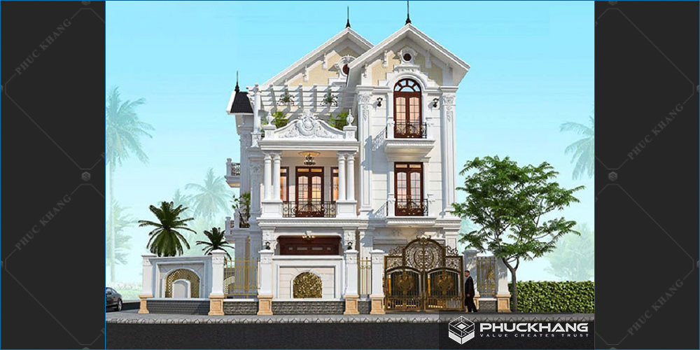 biệt thự 3 tầng tân cổ điển