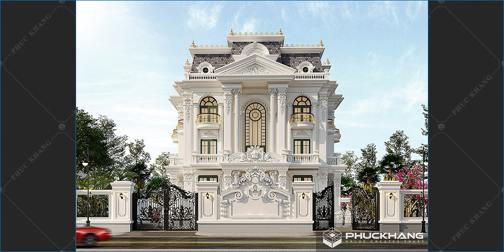 biệt thự 3 tầng tân cổ điển