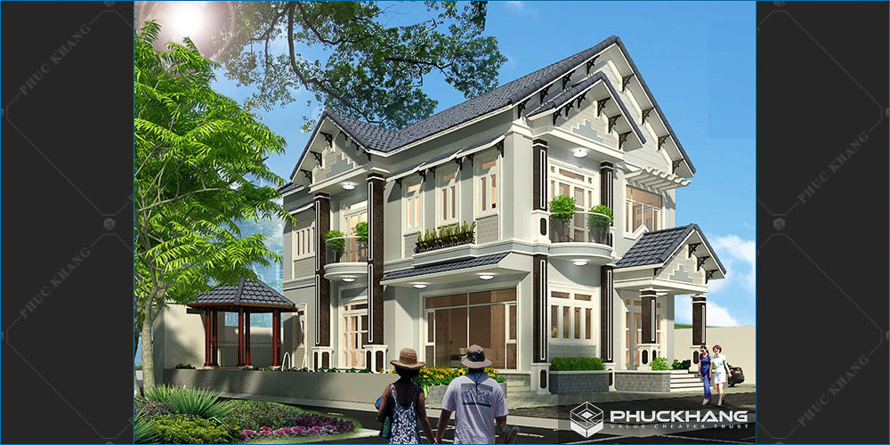 mẫu biệt thự 3 tầng tân cổ điển