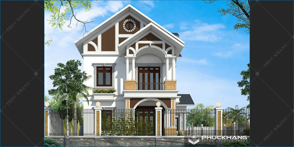mẫu biệt thự 3 tầng tân cổ điển