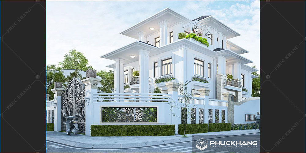 biệt thự 3 tầng tân cổ điển