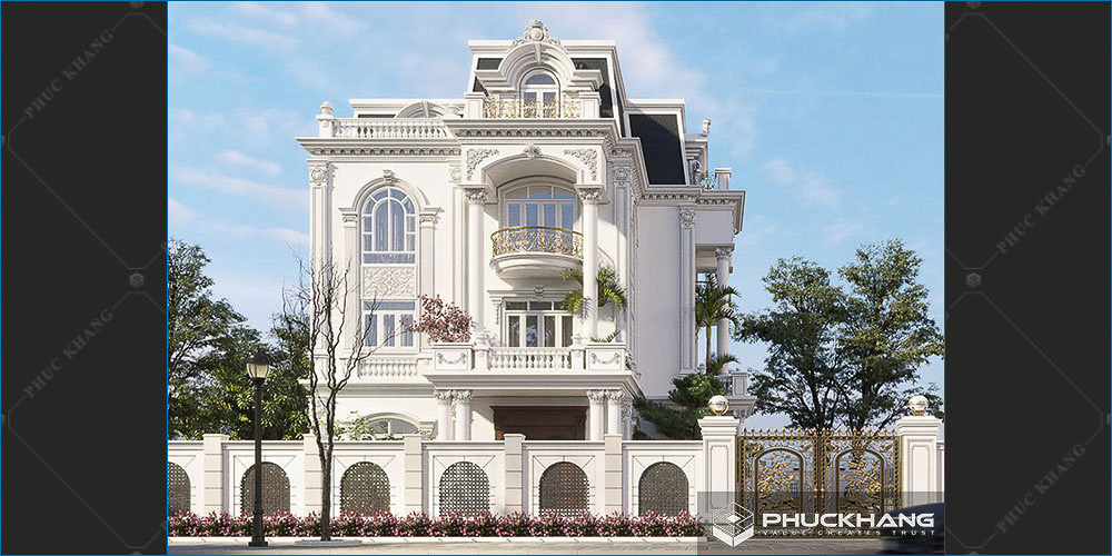biệt thự 4 tầng tân cổ điển