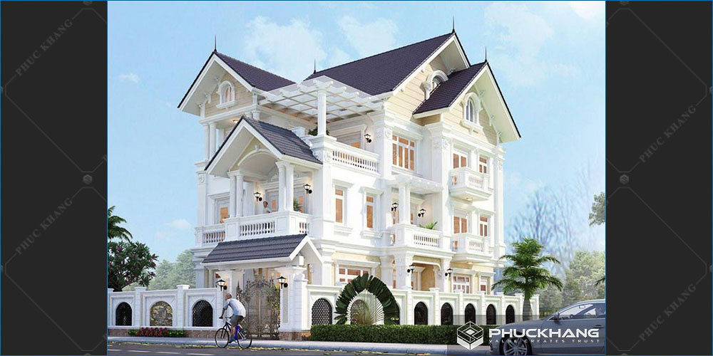 biệt thự 4 tầng tân cổ điển