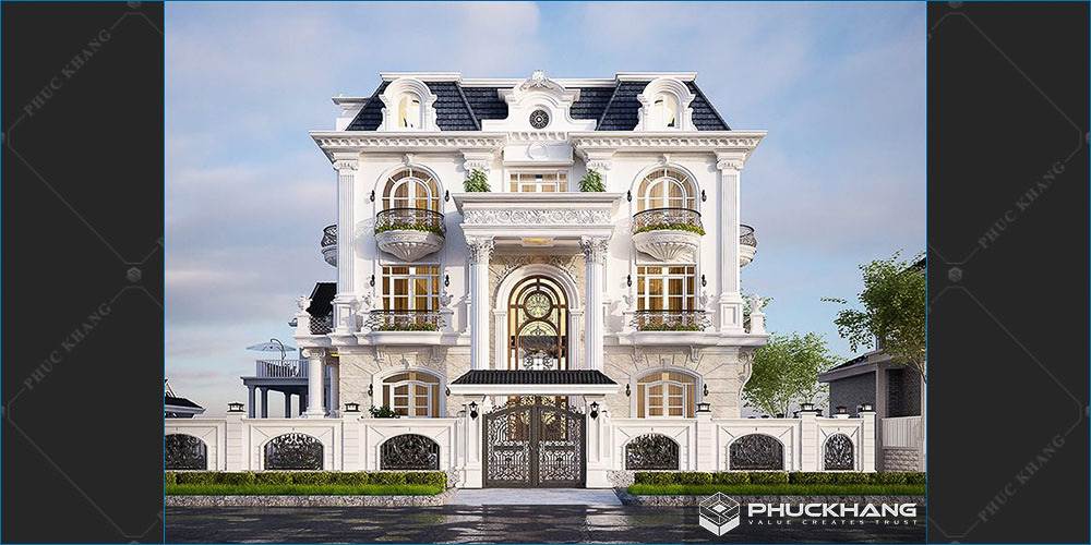 biệt thự 4 tầng tân cổ điển