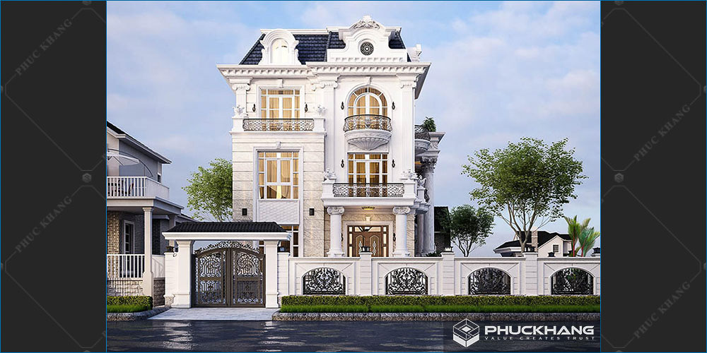 biệt thự 4 tầng tân cổ điển