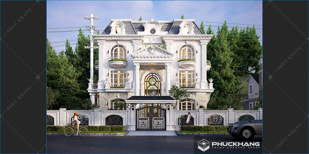 biệt thự 4 tầng tân cổ điển