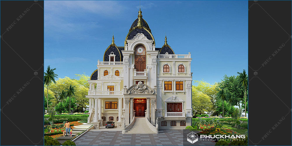 biệt thự 4 tầng tân cổ điển