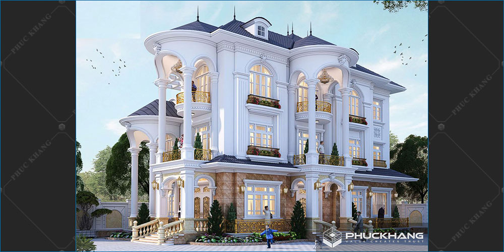 biệt thự 4 tầng tân cổ điển