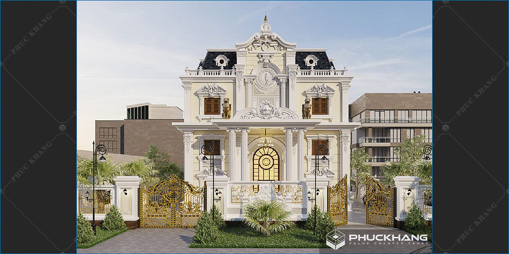 biệt thự 4 tầng tân cổ điển