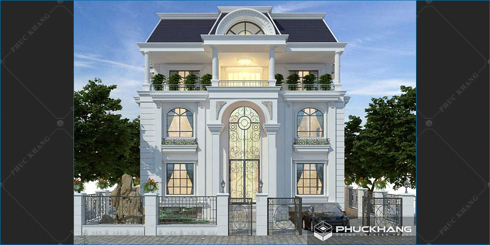 biệt thự 4 tầng tân cổ điển