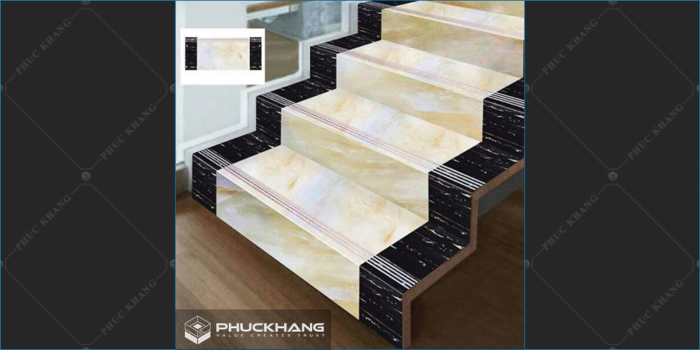 gạch lát cầu thang giả đá