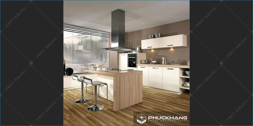 gạch lát nền nhà bếp giả gỗ
