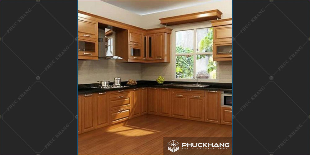 gạch lát nền nhà bếp giả gỗ