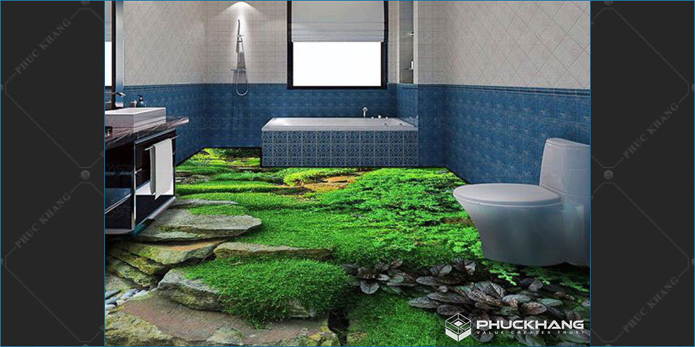 gạch lát nhà tắm 3d